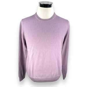 Phenix Sweater Mens Large 100% Cashmere Lavender Light Purple Crew Knit NWT New